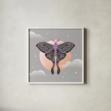 Dark Side III by Gia Graham. Shown in a crisp white glass frame for a clean and minimalist style. Available as an archival giclee rolled canvas, fine art paper, or poster print. SKU 81627a.