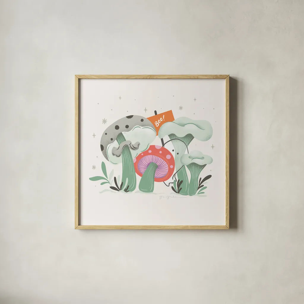 Dark Side IV by Gia Graham. Shown in a natural wood glass frame for a timeless modern aesthetic. Available as an archival giclee rolled canvas, fine art paper, or poster print. SKU 81628a.