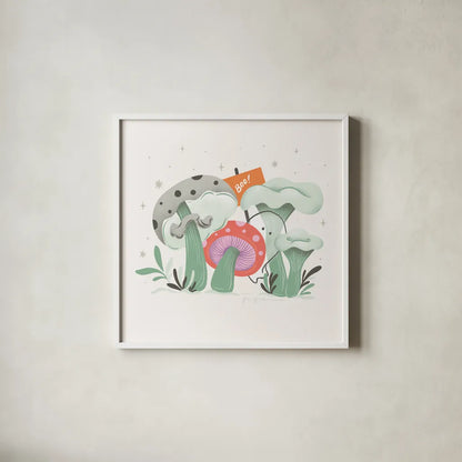Dark Side IV by Gia Graham. Shown in a crisp white glass frame for a clean and minimalist style. Available as an archival giclee rolled canvas, fine art paper, or poster print. SKU 81628a.