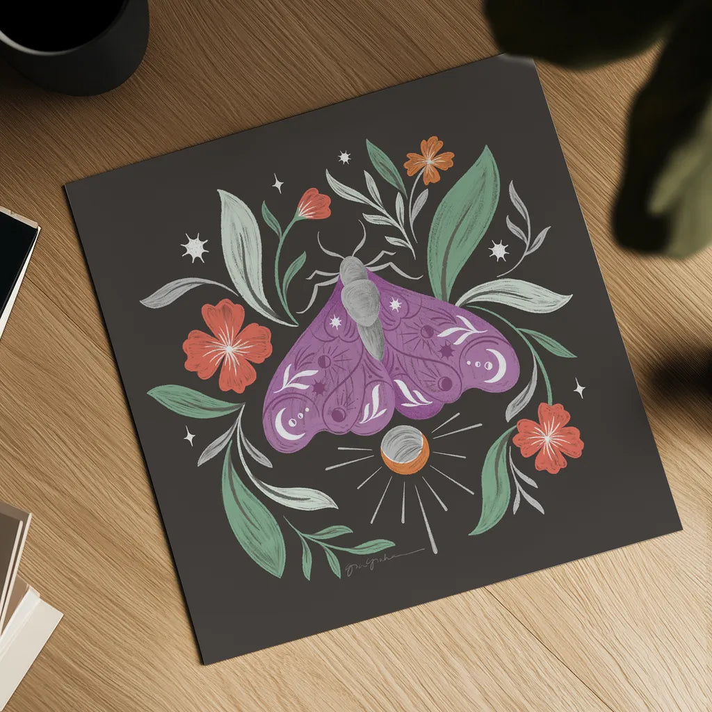 Dark Side V by Gia Graham. Shown as a detailed flat fine art print, highlighting archival giclee quality. Available as an archival giclee rolled canvas, fine art paper, or poster print. SKU 81629a.