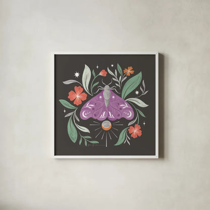 Dark Side V by Gia Graham. Shown in a crisp white glass frame for a clean and minimalist style. Available as an archival giclee rolled canvas, fine art paper, or poster print. SKU 81629a.