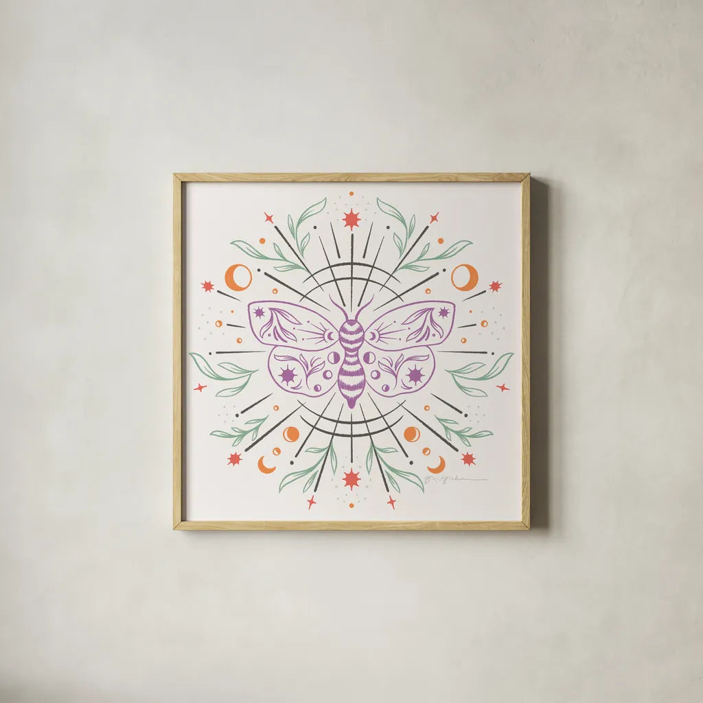 Dark Side VII by Gia Graham. Shown in a natural wood glass frame for a timeless modern aesthetic. Available as an archival giclee rolled canvas, fine art paper, or poster print. SKU 81631a.