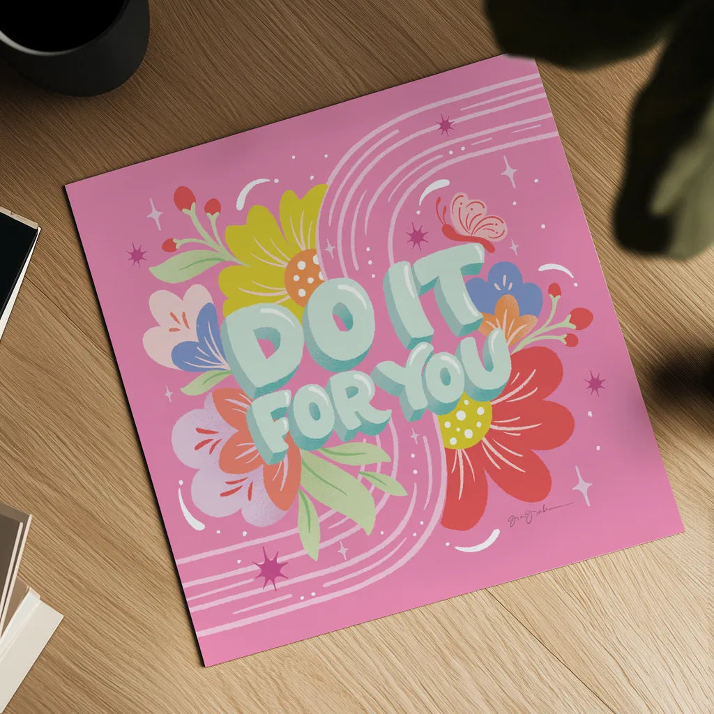Do It For You I Sq by Gia Graham. Shown as a detailed flat fine art print, highlighting archival giclee quality. Available as an archival giclee rolled canvas, fine art paper, or poster print. SKU 75084a.