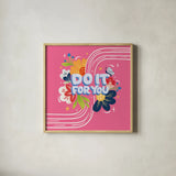 Do it For You I Bright Sq by Gia Graham. Shown in a natural wood glass frame for a timeless modern aesthetic. Available as an archival giclee rolled canvas, fine art paper, or poster print. SKU 79547a.
