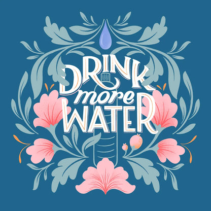 Drink More Water I by Gia Graham. SKU 75355a. Archival Giclee Fine art print for wall decor.