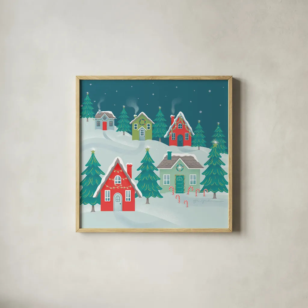 Falala IV by Gia Graham. Shown in a natural wood glass frame for a timeless modern aesthetic. Available as an archival giclee rolled canvas, fine art paper, or poster print. SKU 79024a.