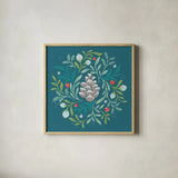 Falala VI by Gia Graham. Shown in a natural wood glass frame for a timeless modern aesthetic. Available as an archival giclee rolled canvas, fine art paper, or poster print. SKU 79026a.