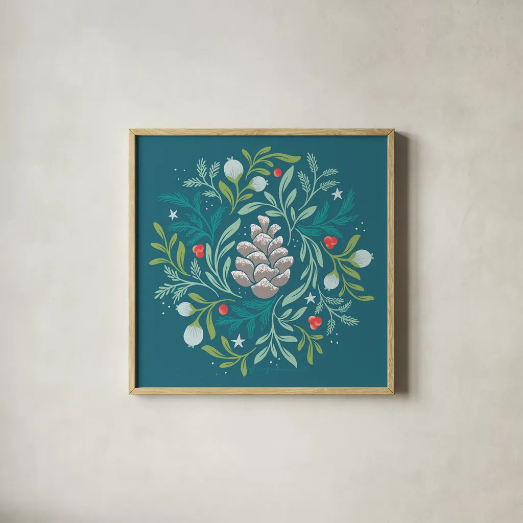 Falala VI by Gia Graham. Shown in a natural wood glass frame for a timeless modern aesthetic. Available as an archival giclee rolled canvas, fine art paper, or poster print. SKU 79026a.