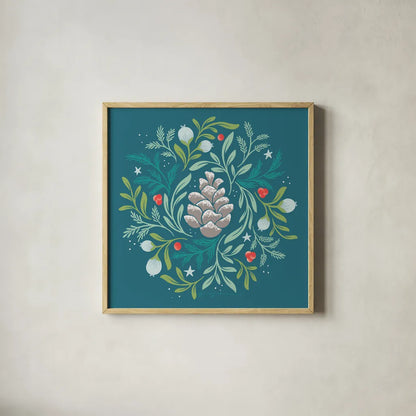 Falala VI by Gia Graham. Shown in a natural wood glass frame for a timeless modern aesthetic. Available as an archival giclee rolled canvas, fine art paper, or poster print. SKU 79026a.