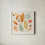 Fall Magic II by Gia Graham. Shown in a crisp white glass frame for a clean and minimalist style. Available as an archival giclee rolled canvas, fine art paper, or poster print. SKU 93624a.