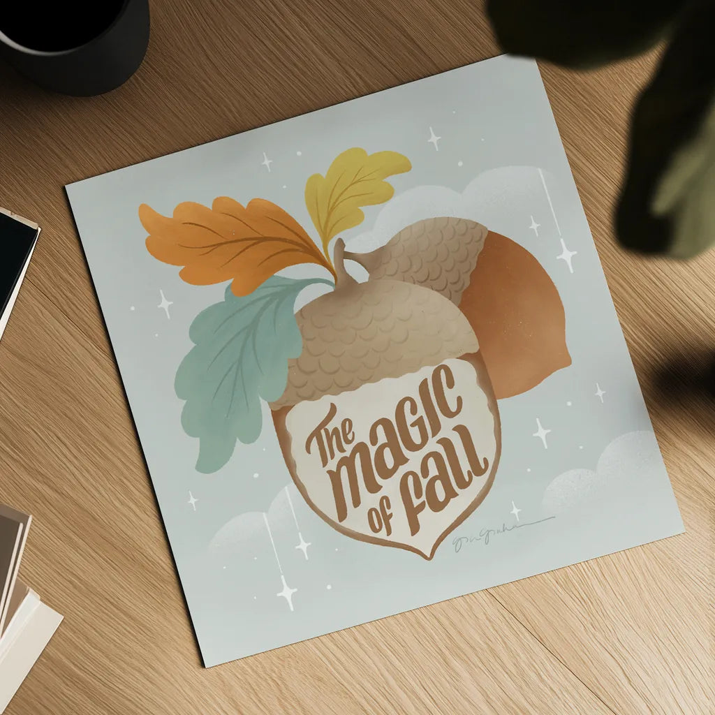 Fall Magic V by Gia Graham. Shown as a detailed flat fine art print, highlighting archival giclee quality. Available as an archival giclee rolled canvas, fine art paper, or poster print. SKU 93627a.