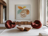 Fall Magic V by Gia Graham. Shown as extra-large giant wall art in a modern living room. Available as an archival giclee rolled canvas, fine art paper, or poster print. SKU 93627a.