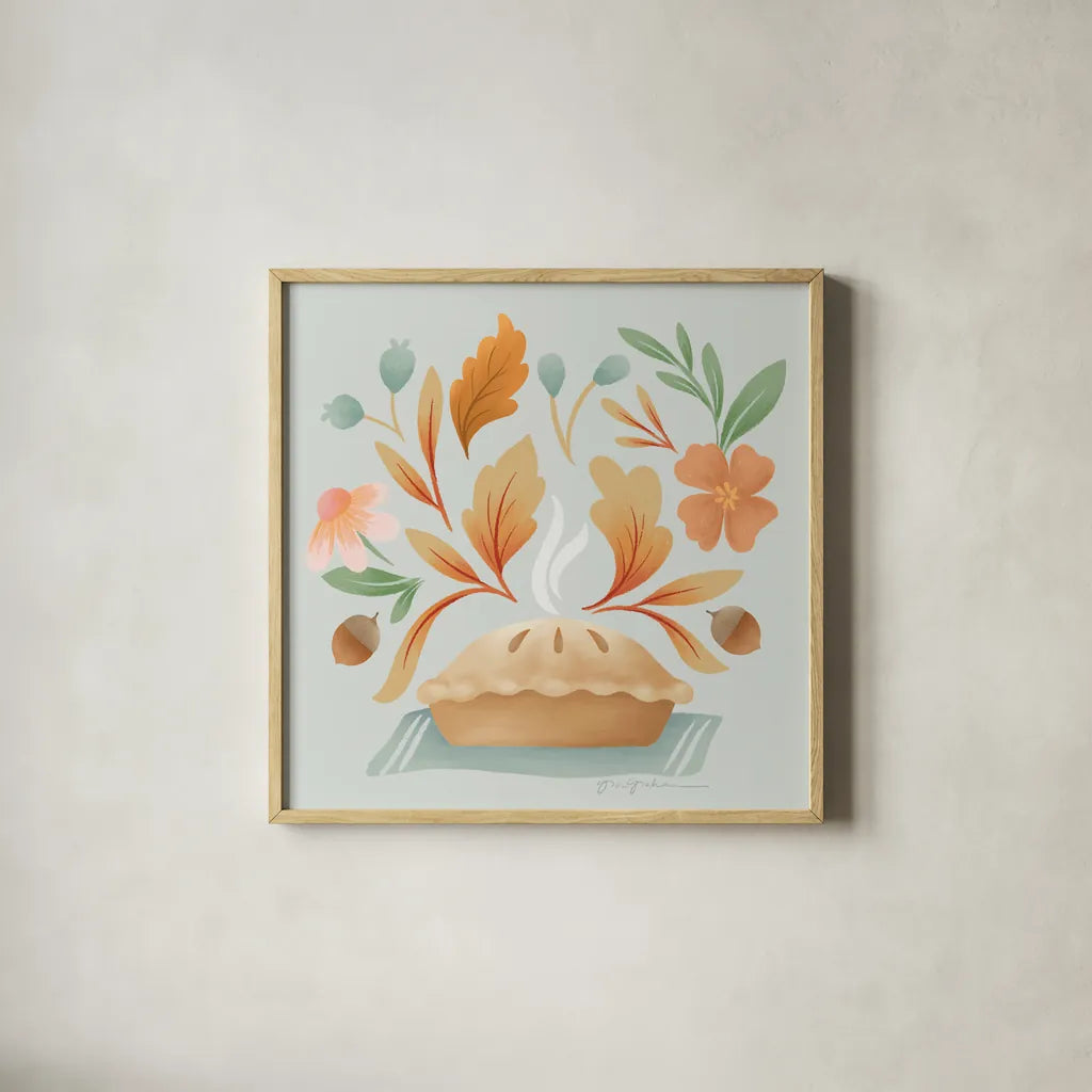 Fall Magic VI by Gia Graham. Shown in a natural wood glass frame for a timeless modern aesthetic. Available as an archival giclee rolled canvas, fine art paper, or poster print. SKU 93628a.