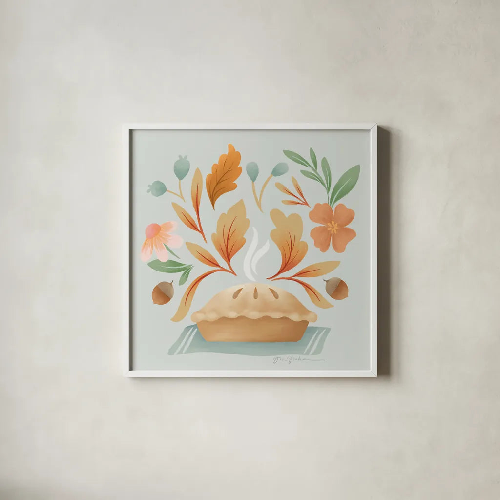 Fall Magic VI by Gia Graham. Shown in a crisp white glass frame for a clean and minimalist style. Available as an archival giclee rolled canvas, fine art paper, or poster print. SKU 93628a.