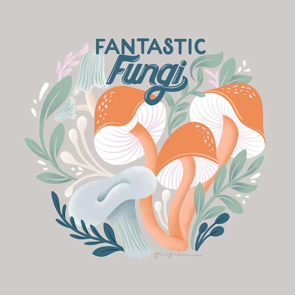 Fantastic Fungi III by Gia Graham. SKU 83683a. Archival Giclee Fine art print for wall decor.