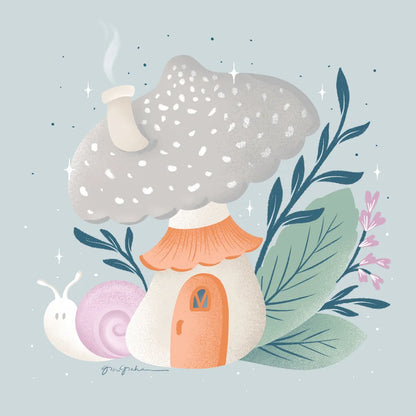 Fantastic Fungi VII by Gia Graham. SKU 83687a. Archival Giclee Fine art print for wall decor.