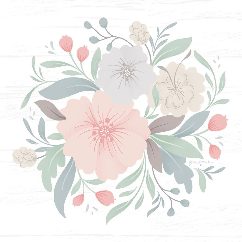 Farmhouse Floral IV by Gia Graham. SKU 68799a. Archival Giclee Fine art print for wall decor.