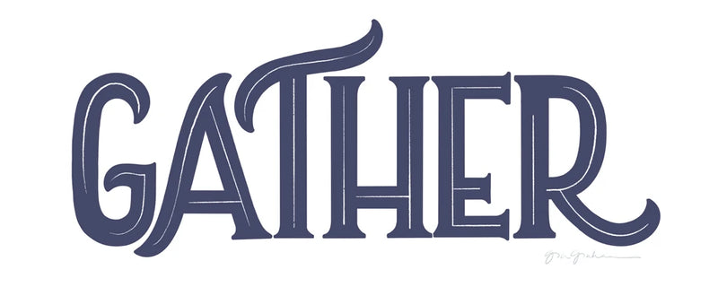 Farmhouse Gather Navy by Gia Graham