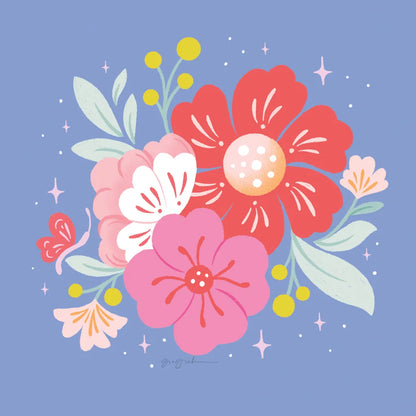 Floral Bouquet I by Gia Graham. SKU 75088a. Archival Giclee Fine art print for wall decor.