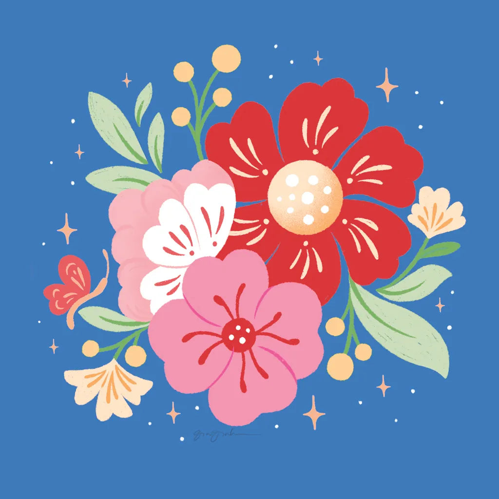 Floral Bouquet I Bright by Gia Graham. SKU 79550a. Archival Giclee Fine art print for wall decor.