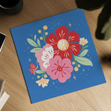 Floral Bouquet I Bright by Gia Graham. Shown as a detailed flat fine art print, highlighting archival giclee quality. Available as an archival giclee rolled canvas, fine art paper, or poster print. SKU 79550a.
