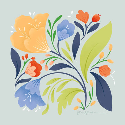 Floral Study II Bright by Gia Graham. SKU 79545a. Archival Giclee Fine art print for wall decor.