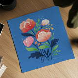 Flower Field II Bright Sq by Gia Graham. Shown as a detailed flat fine art print, highlighting archival giclee quality. Available as an archival giclee rolled canvas, fine art paper, or poster print. SKU 79542a.