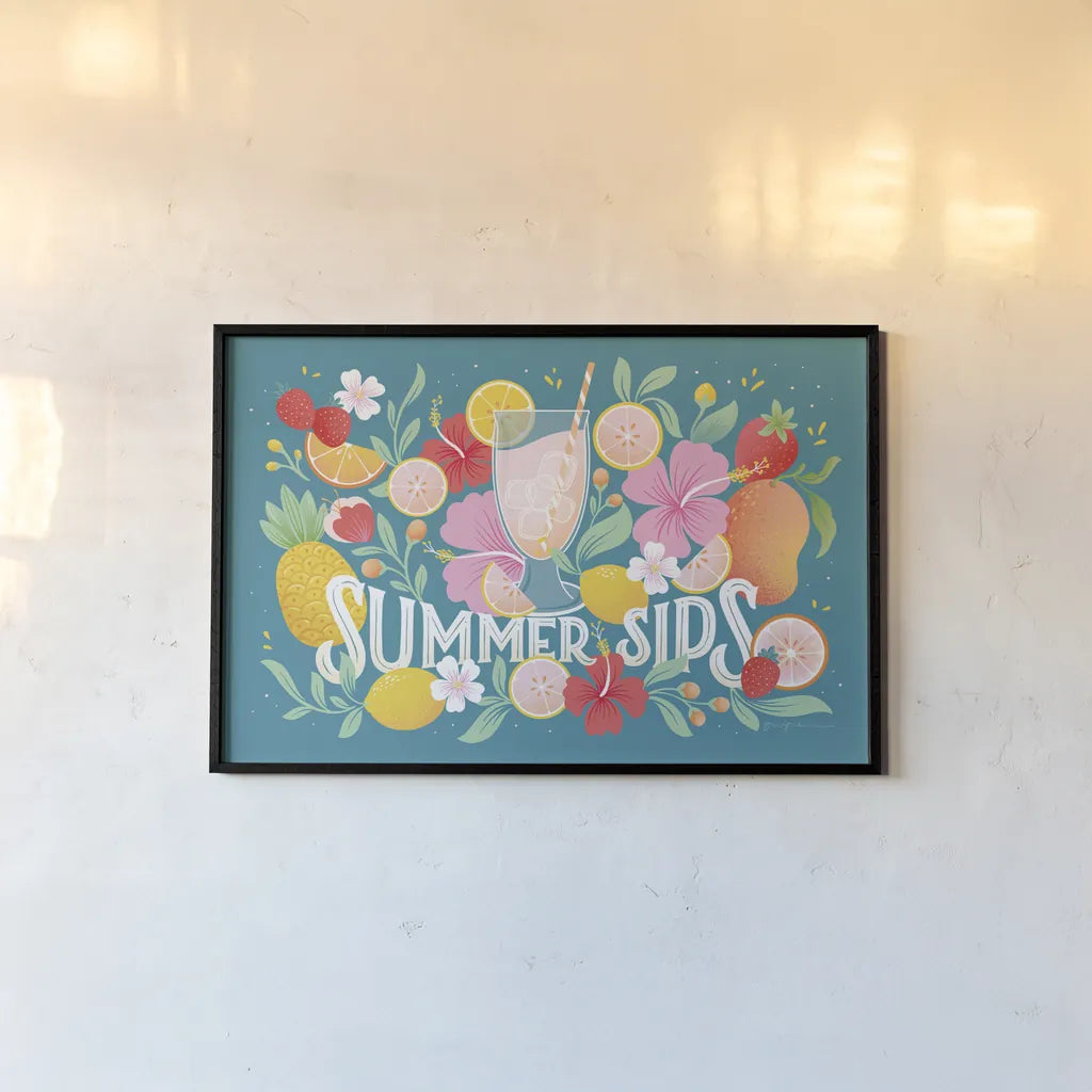 Fruit Punch I by Gia Graham. shown as a paper print in a black flame. Available as a archival giclee rolled canvas, fine art paper, or poster print. SKU 82880i.