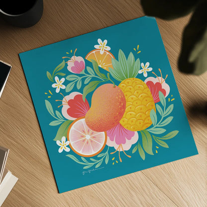 Fruit Punch II by Gia Graham. Shown as a detailed flat fine art print, highlighting archival giclee quality. Available as an archival giclee rolled canvas, fine art paper, or poster print. SKU 82881a.