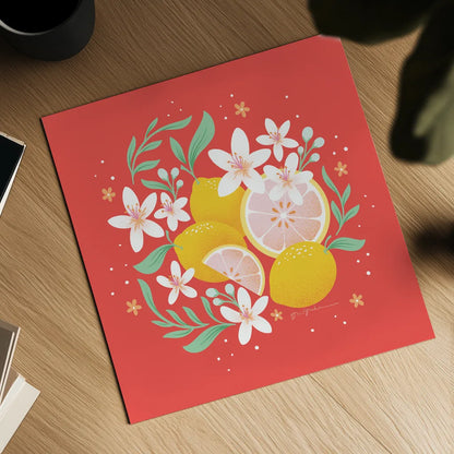 Fruit Punch III by Gia Graham. Shown as a detailed flat fine art print, highlighting archival giclee quality. Available as an archival giclee rolled canvas, fine art paper, or poster print. SKU 82882a.