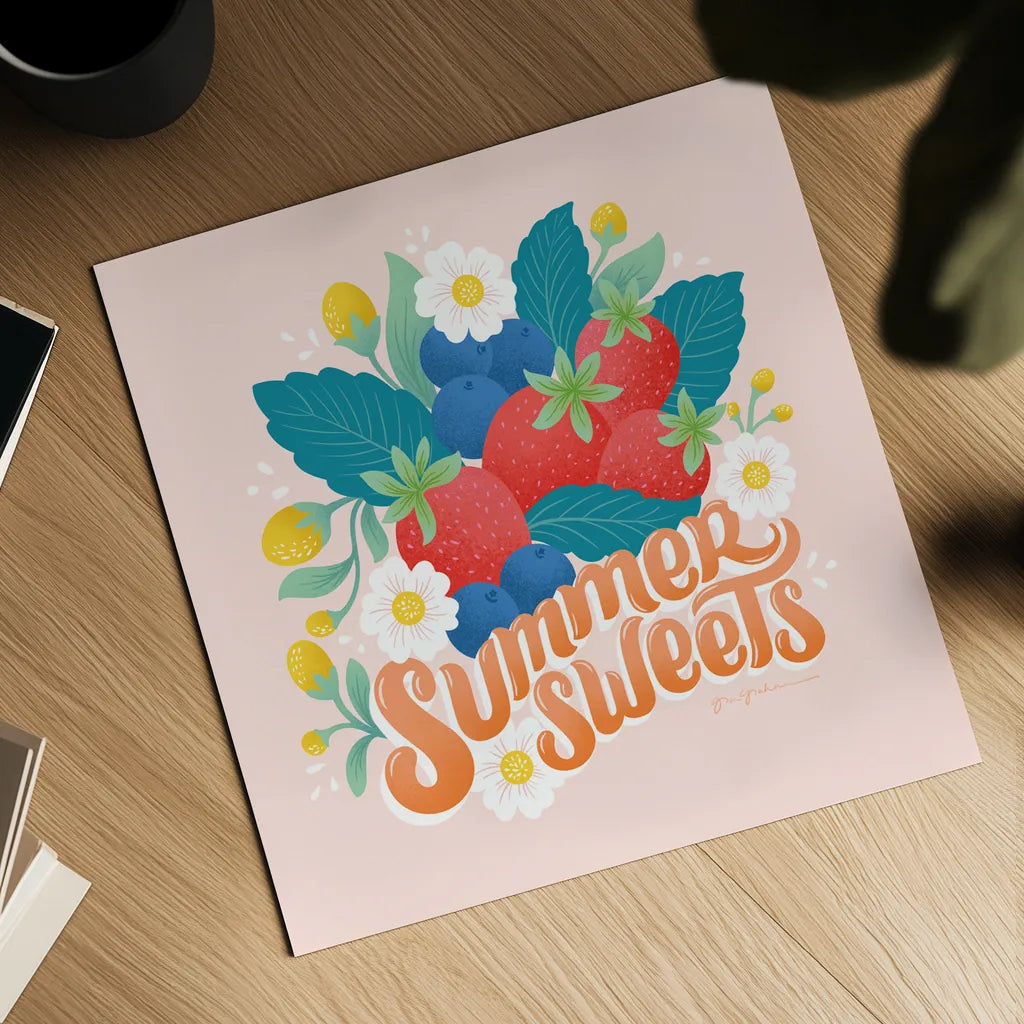 Fruit Punch IV by Gia Graham. Shown as a detailed flat fine art print, highlighting archival giclee quality. Available as an archival giclee rolled canvas, fine art paper, or poster print. SKU 82883a.