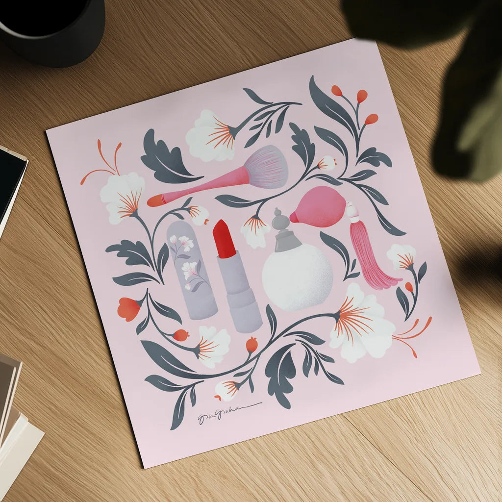 Glam Squad II by Gia Graham. Shown as a detailed flat fine art print, highlighting archival giclee quality. Available as an archival giclee rolled canvas, fine art paper, or poster print. SKU 72659a.