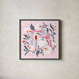 Glam Squad II by Gia Graham. Shown in a sleek black glass frame for a contemporary gallery look. Available as an archival giclee rolled canvas, fine art paper, or poster print. SKU 72659a.