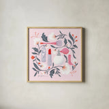 Glam Squad II by Gia Graham. Shown in a natural wood glass frame for a timeless modern aesthetic. Available as an archival giclee rolled canvas, fine art paper, or poster print. SKU 72659a.