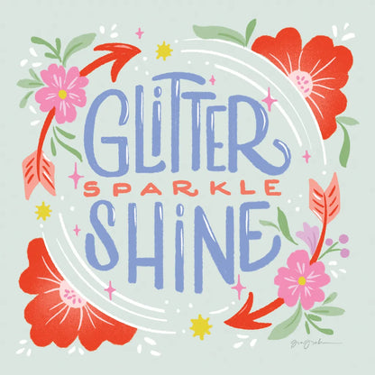 Glitter Sparkle Shine I Sq by Gia Graham. SKU 75073a. Archival Giclee Fine art print for wall decor.