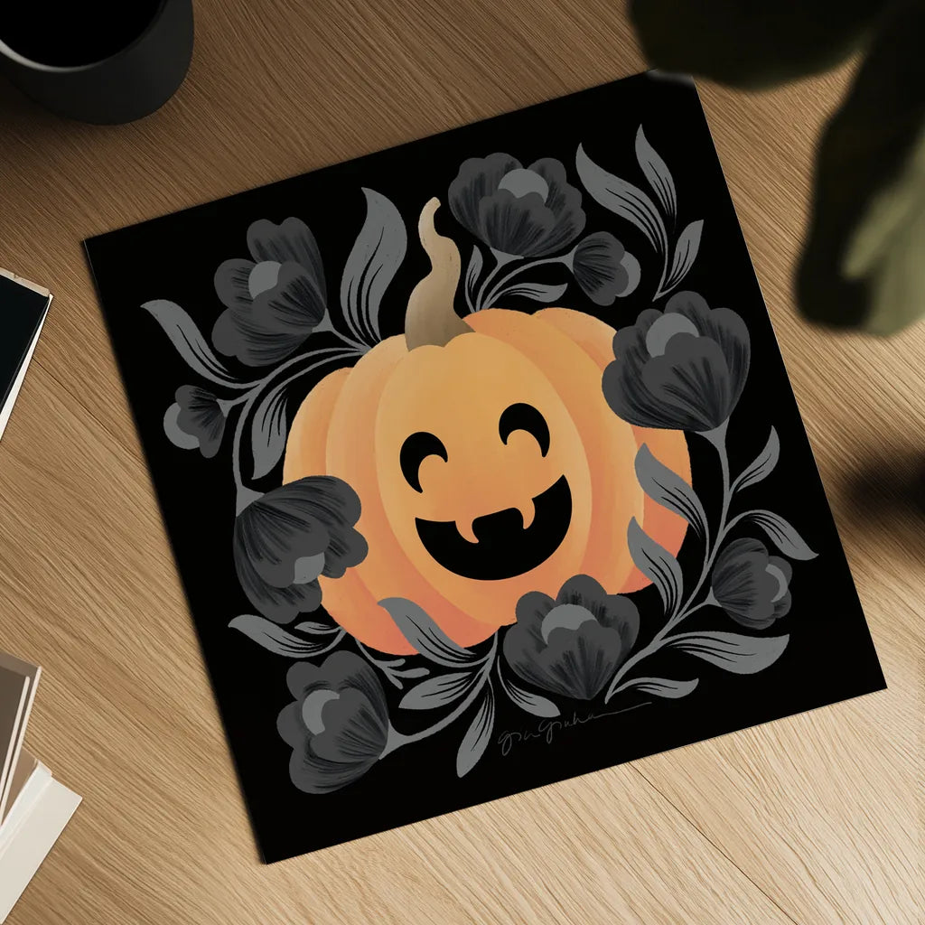 Halloween Spirit III by Gia Graham. Shown as a detailed flat fine art print, highlighting archival giclee quality. Available as an archival giclee rolled canvas, fine art paper, or poster print. SKU 89417a.