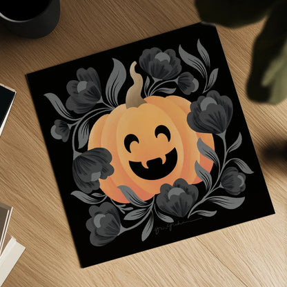 Halloween Spirit III by Gia Graham. Shown as a detailed flat fine art print, highlighting archival giclee quality. Available as an archival giclee rolled canvas, fine art paper, or poster print. SKU 89417a.