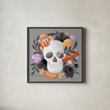 Halloween Spirit V by Gia Graham. Shown in a sleek black glass frame for a contemporary gallery look. Available as an archival giclee rolled canvas, fine art paper, or poster print. SKU 89419a.