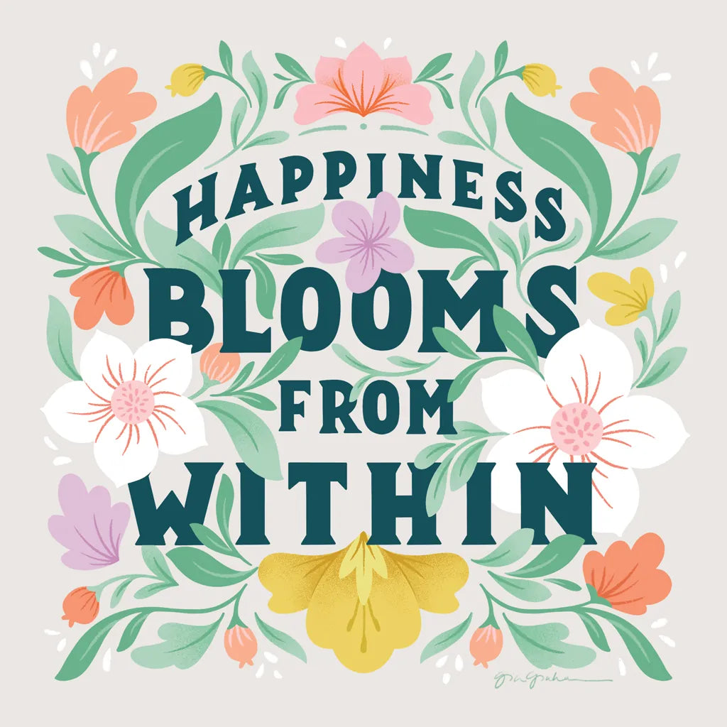 Happiness Blooms II by Gia Graham. SKU 84682a. Archival Giclee Fine art print for wall decor.
