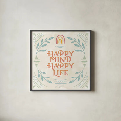 Heart and Mind II by Gia Graham. Shown in a sleek black glass frame for a contemporary gallery look. Available as an archival giclee rolled canvas, fine art paper, or poster print. SKU 67255a.