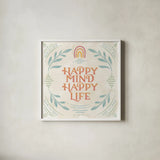 Heart and Mind II by Gia Graham. Shown in a crisp white glass frame for a clean and minimalist style. Available as an archival giclee rolled canvas, fine art paper, or poster print. SKU 67255a.