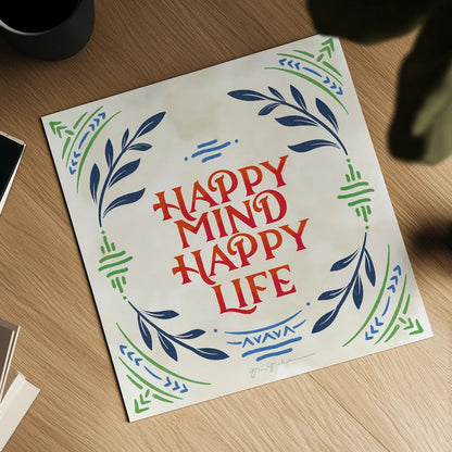 Heart and Mind II Bright by Gia Graham. Shown as a detailed flat fine art print, highlighting archival giclee quality. Available as an archival giclee rolled canvas, fine art paper, or poster print. SKU 79539a.