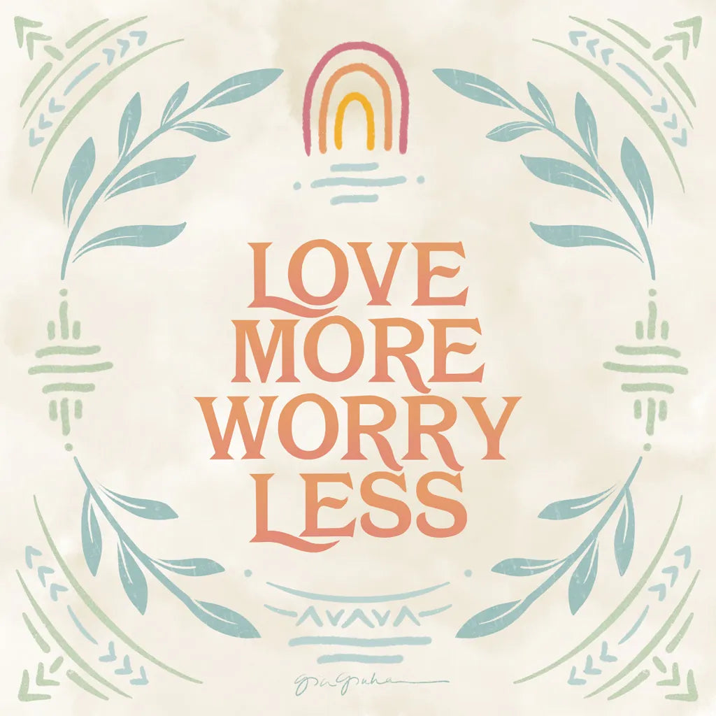 Heart and Mind II Love More by Gia Graham. SKU 72726a. Archival Giclee Fine art print for wall decor.