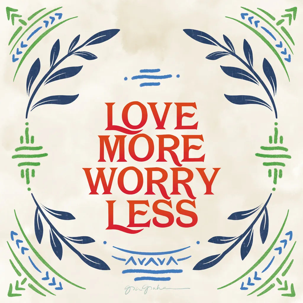 Heart and Mind II Love More Bright by Gia Graham. SKU 79540a. Archival Giclee Fine art print for wall decor.