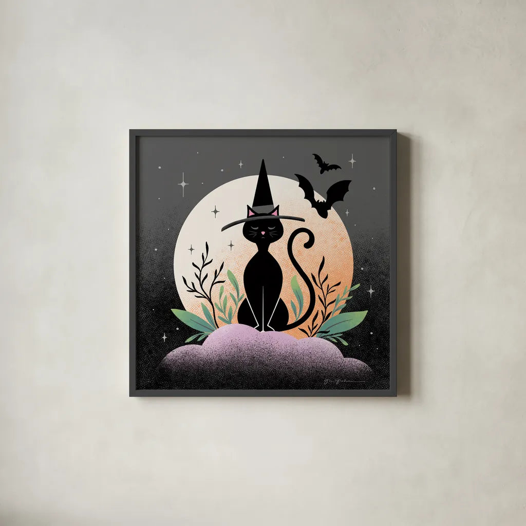 Hocus Pocus II by Gia Graham. Shown in a sleek black glass frame for a contemporary gallery look. Available as an archival giclee rolled canvas, fine art paper, or poster print. SKU 84335a.
