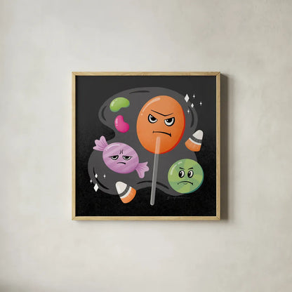 Hocus Pocus III by Gia Graham. Shown in a natural wood glass frame for a timeless modern aesthetic. Available as an archival giclee rolled canvas, fine art paper, or poster print. SKU 84336a.