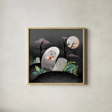 Hocus Pocus IV by Gia Graham. Shown in a natural wood glass frame for a timeless modern aesthetic. Available as an archival giclee rolled canvas, fine art paper, or poster print. SKU 84337a.