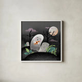 Hocus Pocus IV by Gia Graham. Shown in a crisp white glass frame for a clean and minimalist style. Available as an archival giclee rolled canvas, fine art paper, or poster print. SKU 84337a.