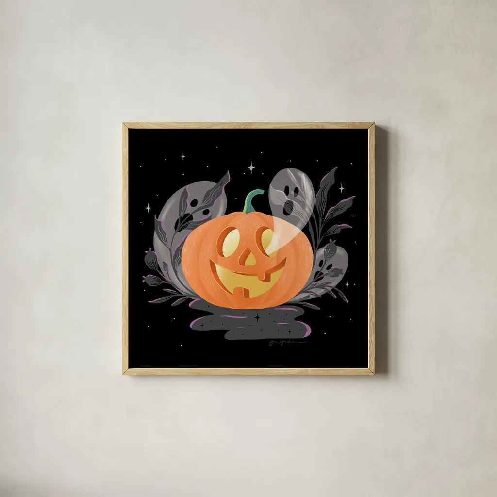 Hocus Pocus V by Gia Graham. Shown in a natural wood glass frame for a timeless modern aesthetic. Available as an archival giclee rolled canvas, fine art paper, or poster print. SKU 84338a.