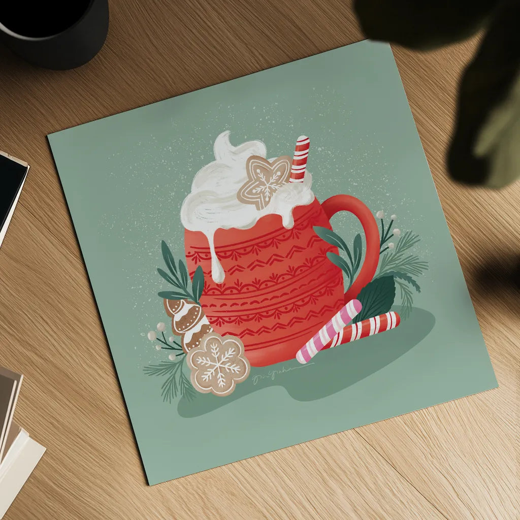 Home for the Holidays II by Gia Graham. Shown as a detailed flat fine art print, highlighting archival giclee quality. Available as an archival giclee rolled canvas, fine art paper, or poster print. SKU 98812a.